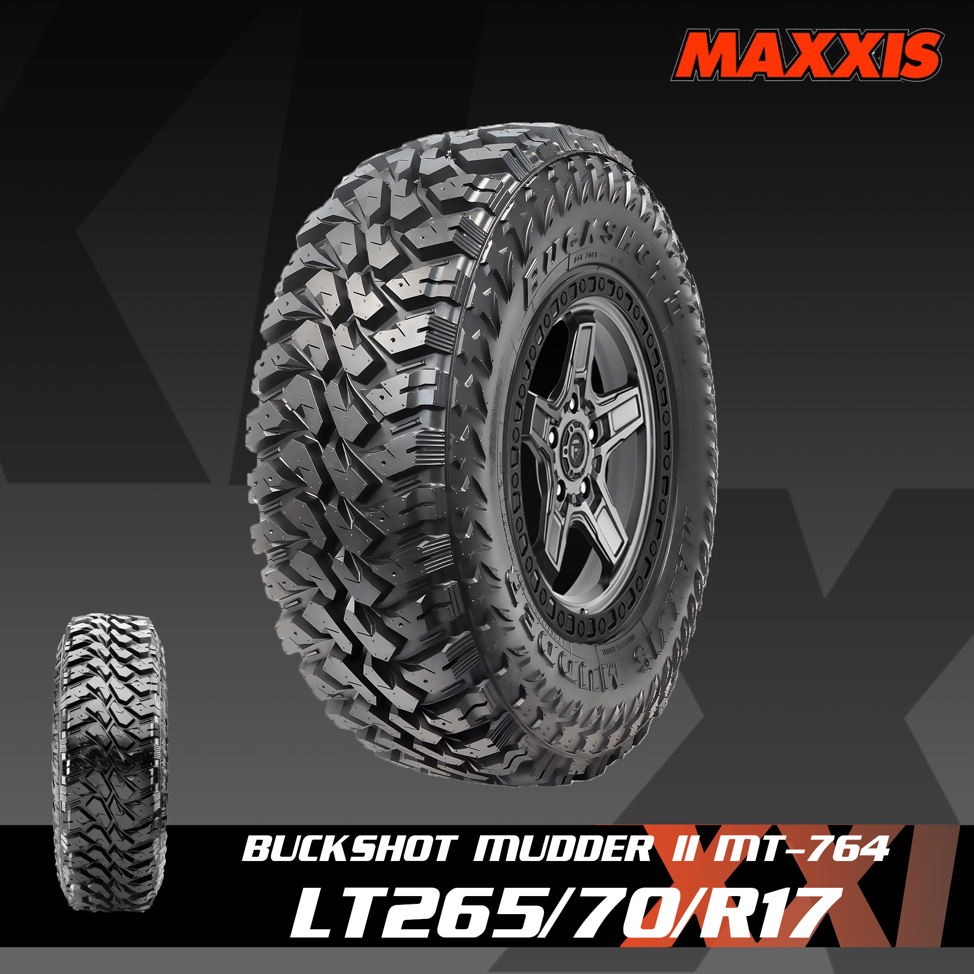 LỐP MAXXIS MT-764 BUCKSHOT MUDDER II LT265/70/R17