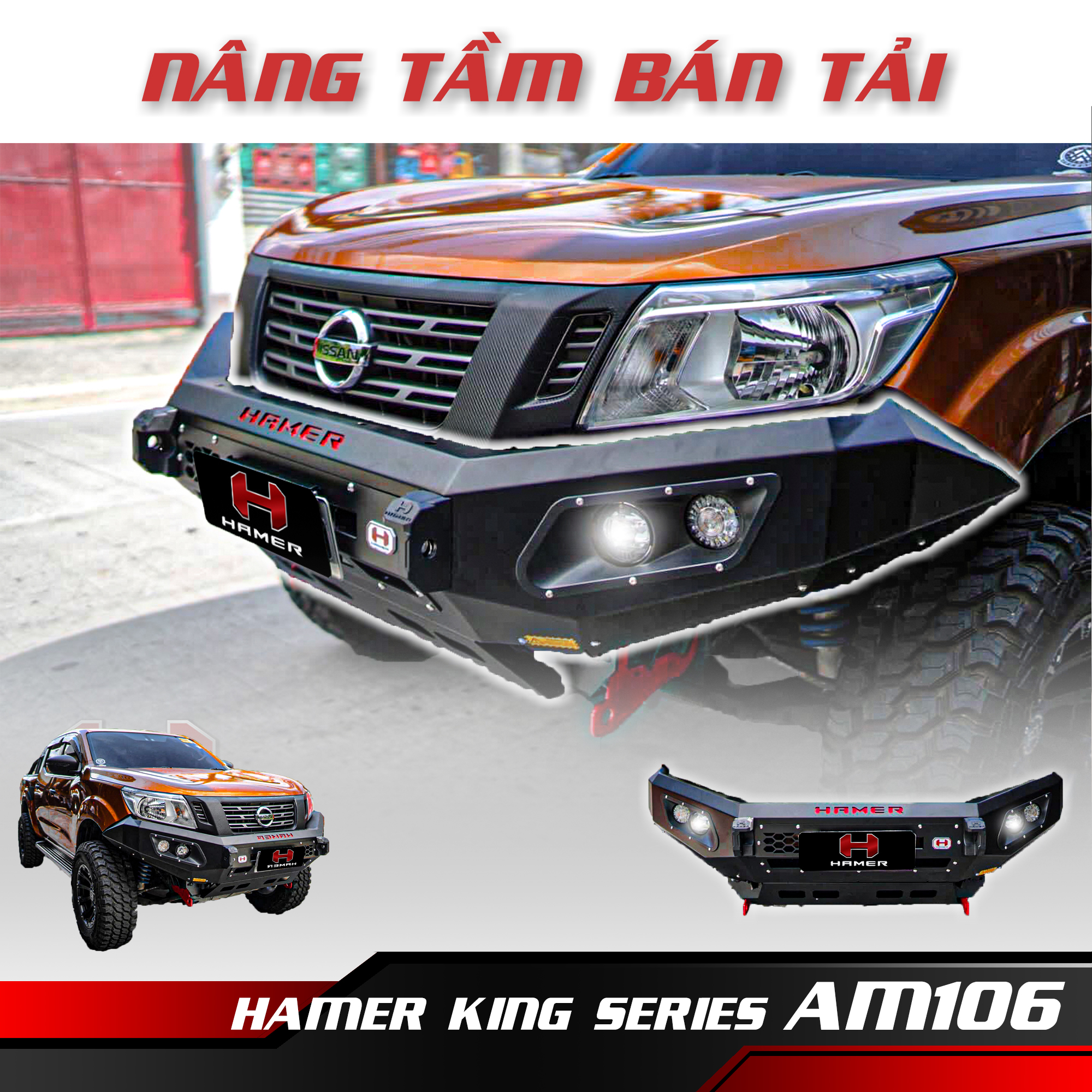 HAMER 4×4 KING SERIES AM106 CHO NISSAN NAVARA NP300 (2015+)