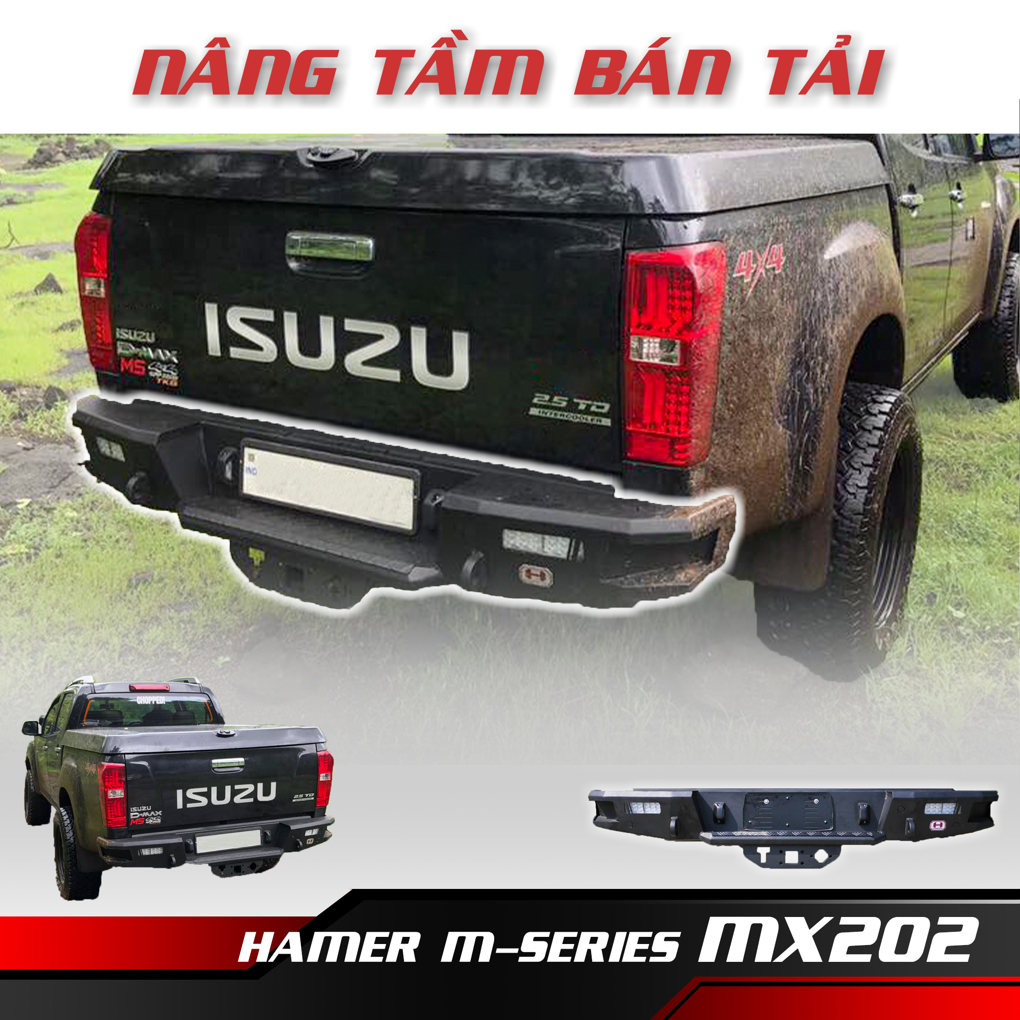 HAMER M-SERIES MX202 CHO BÁN TẢI CHEVROLET COLORADO ISUZU D-MAX (2012+)