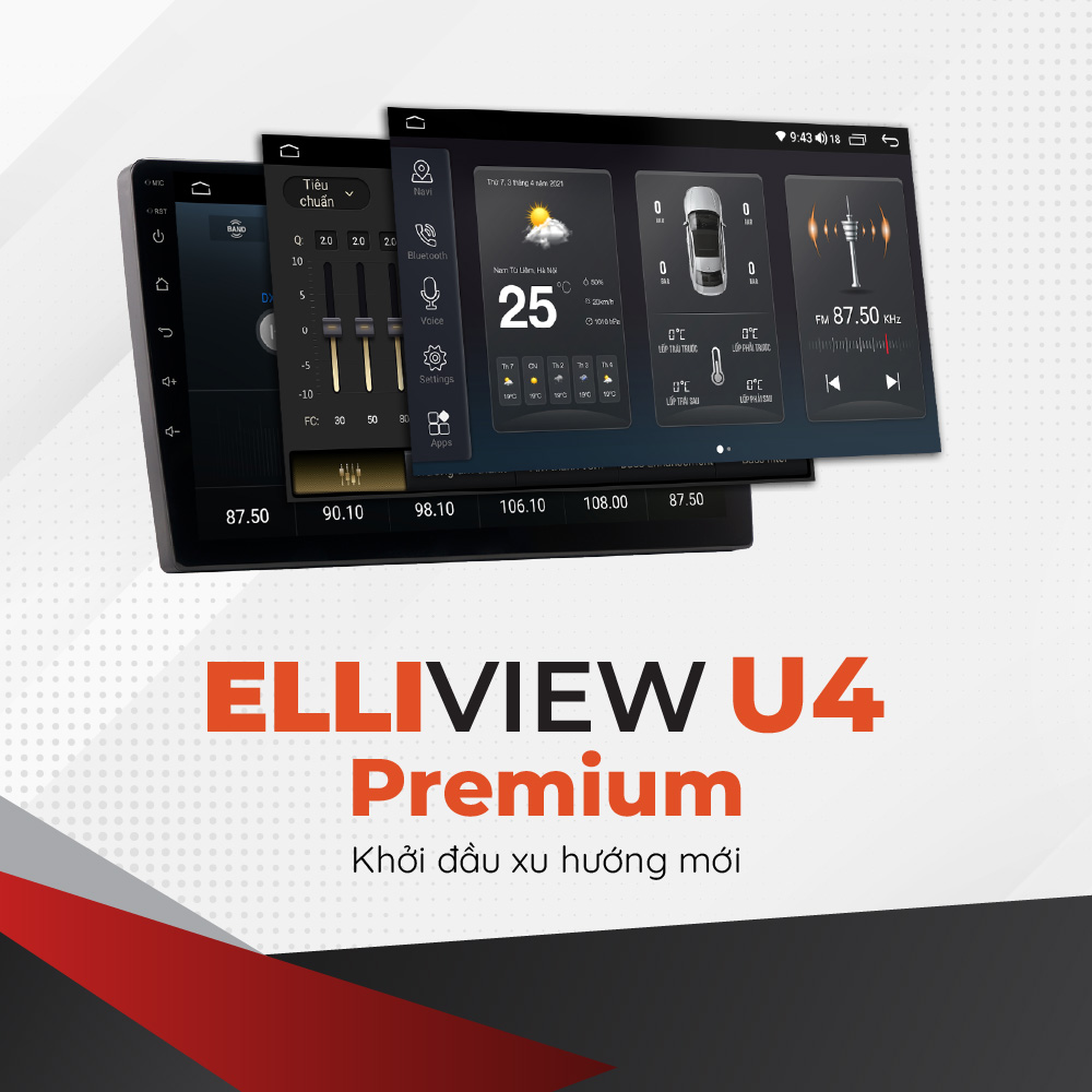 Màn Hình Android Elliview U4 Premium [6GB/128GB + Carplay]