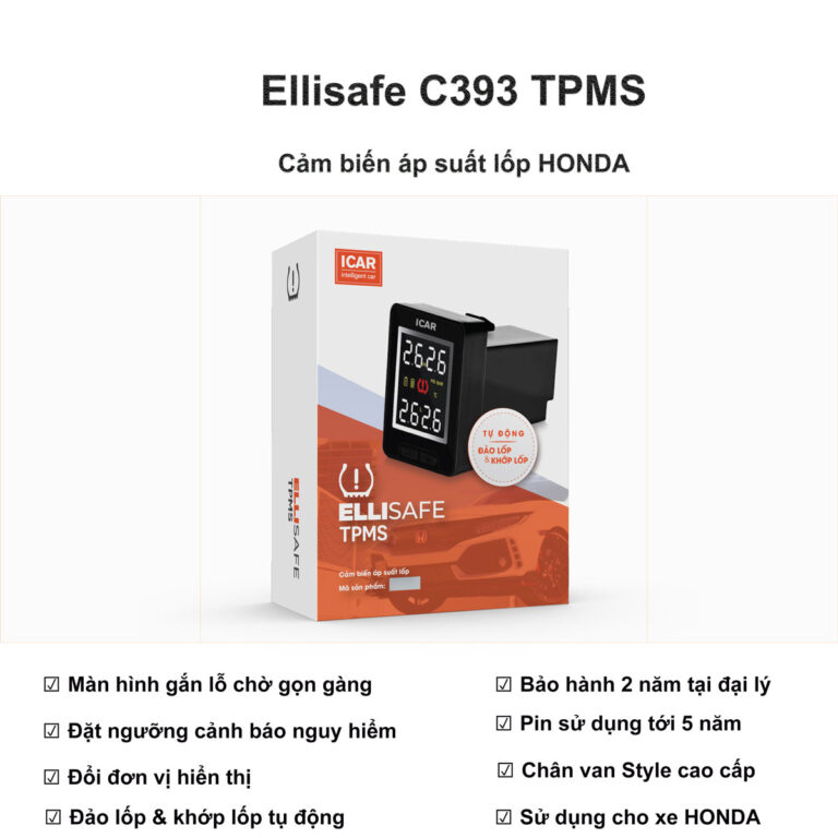 Hệ Thống Cảm Biến Cảnh Báo Áp Suất Lốp Cho Xe Honda TPMS C393
