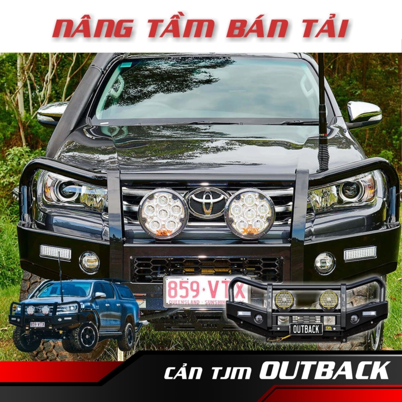 CAN TJM OUTBACK BULL BAR CHO TOYOTA HILUX VA FORTUNER 2015 2018 sp2