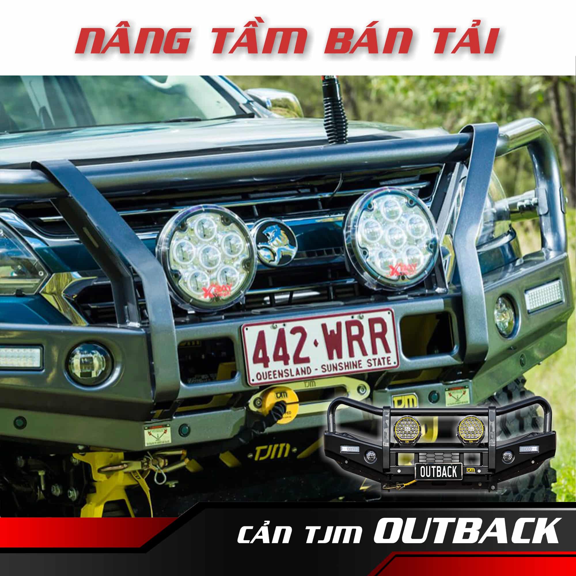 CẢN TJM OUTBACK BULL BAR T13 CHO CHEVROLET COLORADO VÀ TRAILBLAZER (2016+) sp2