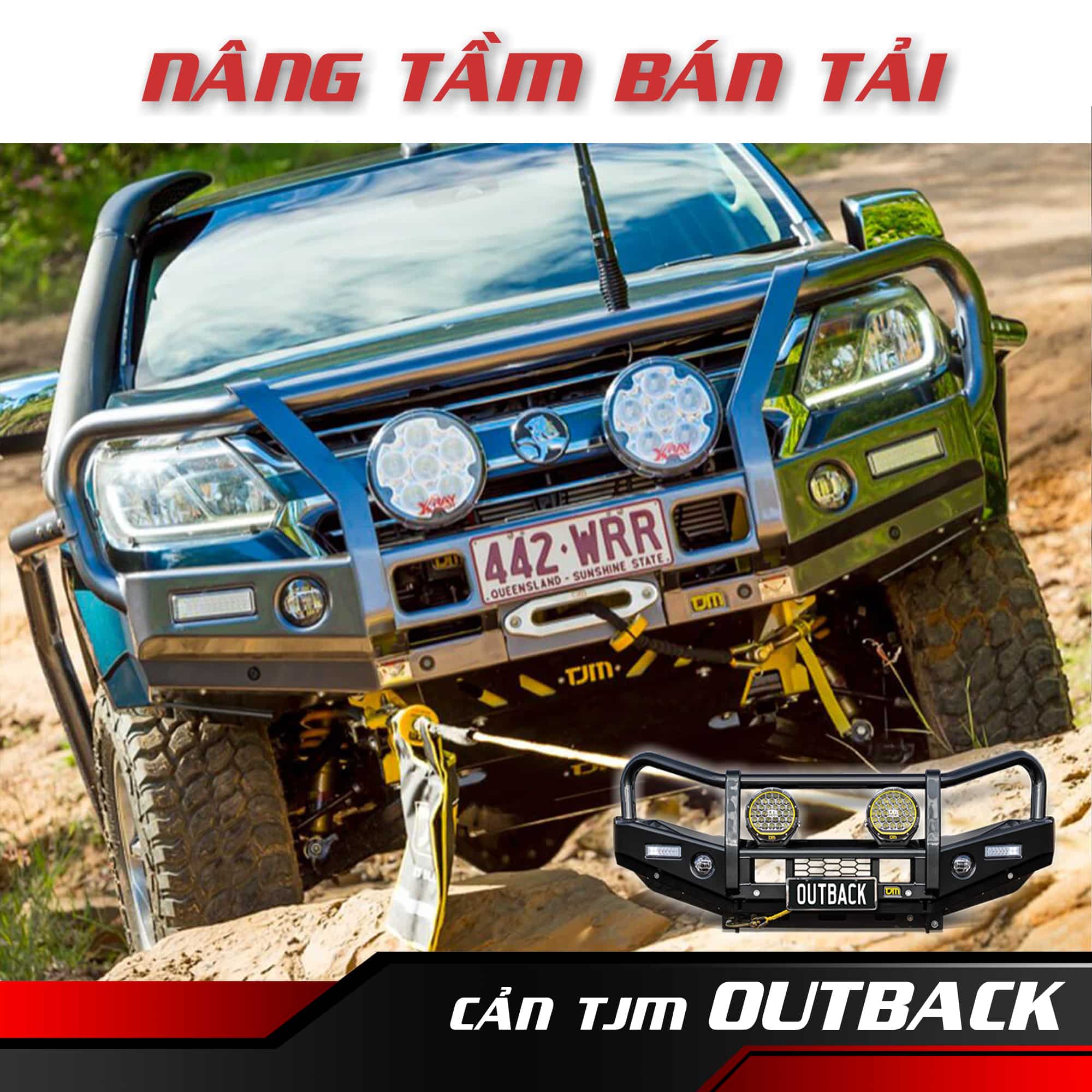 CẢN TJM OUTBACK BULL BAR T13 CHO CHEVROLET COLORADO VÀ TRAILBLAZER (2016+) sp3