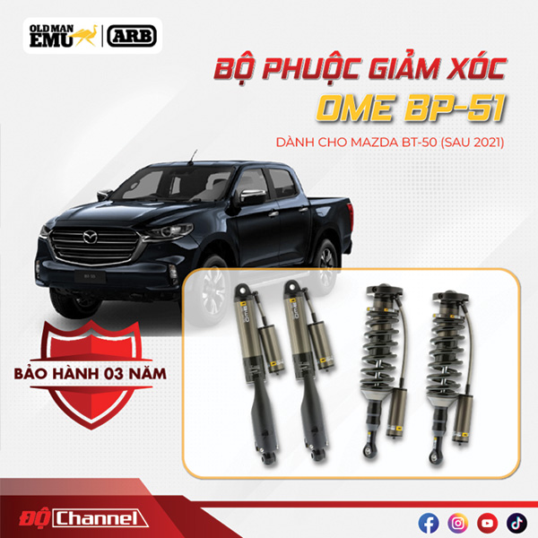 Phuộc OME BP-51 Mazda BT50 Dmax Sau 2021
