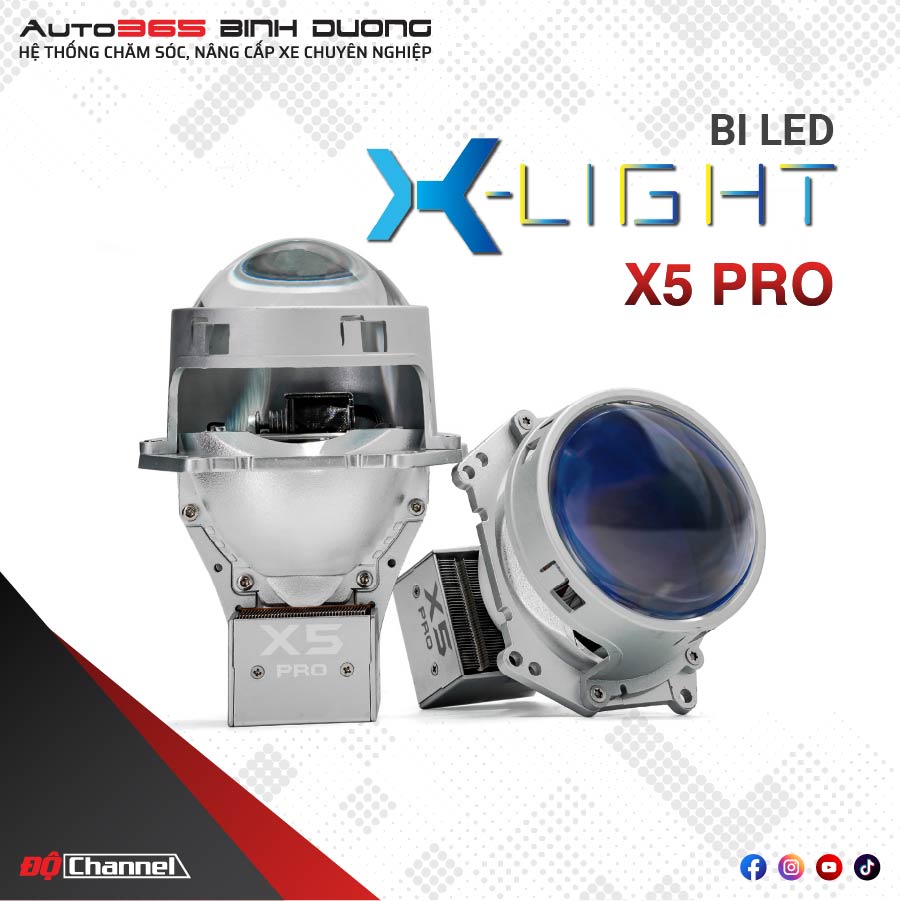Bi Led X-Light X5 Pro | Đèn Bi Led Ô Tô Nhiệt Màu 5000K Cao Cấp