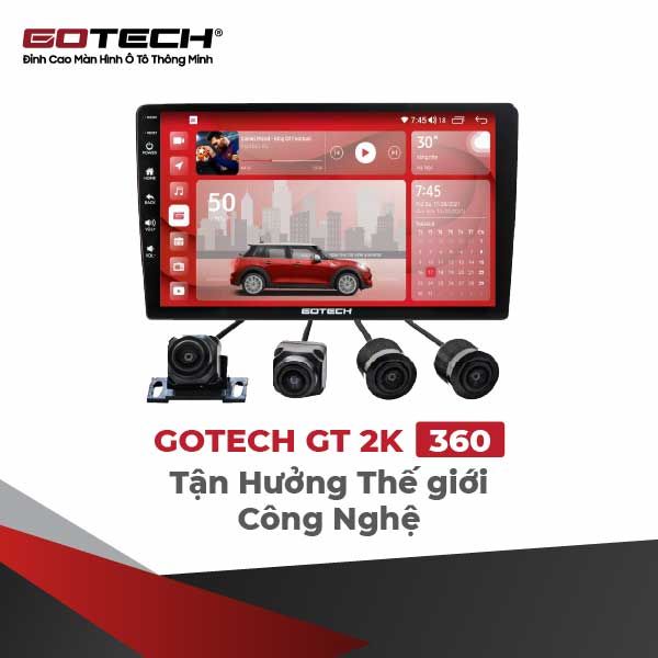 Màn Hình Gotech GT 2K 360 | Màn Hình DVD Android Ô Tô