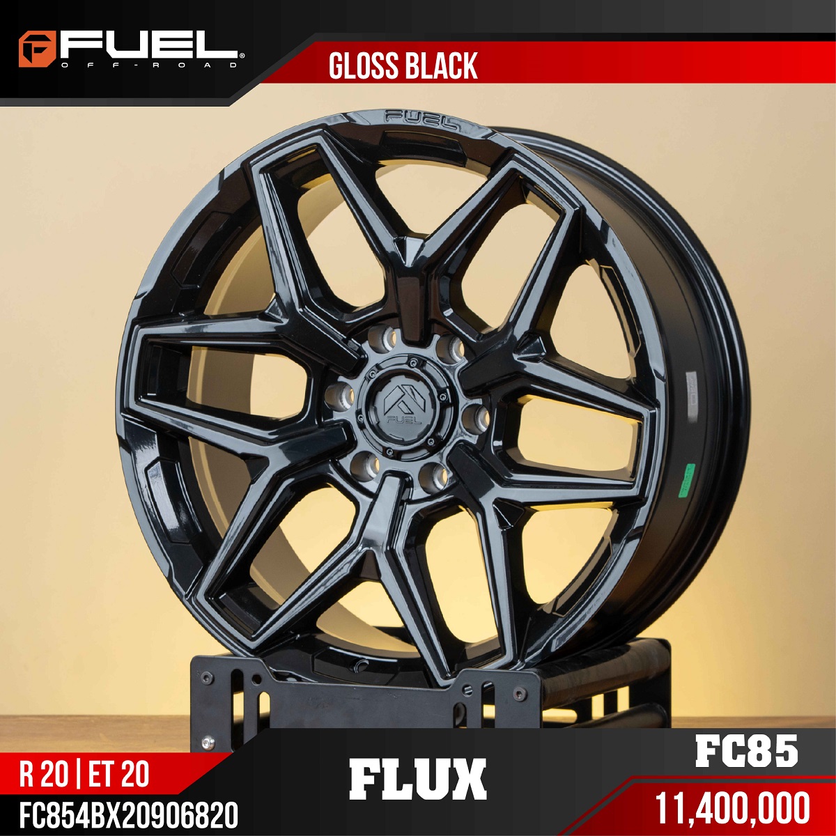 MÂM FUEL FLUX FC85 GLOSS BLACK 20 INCH ET20