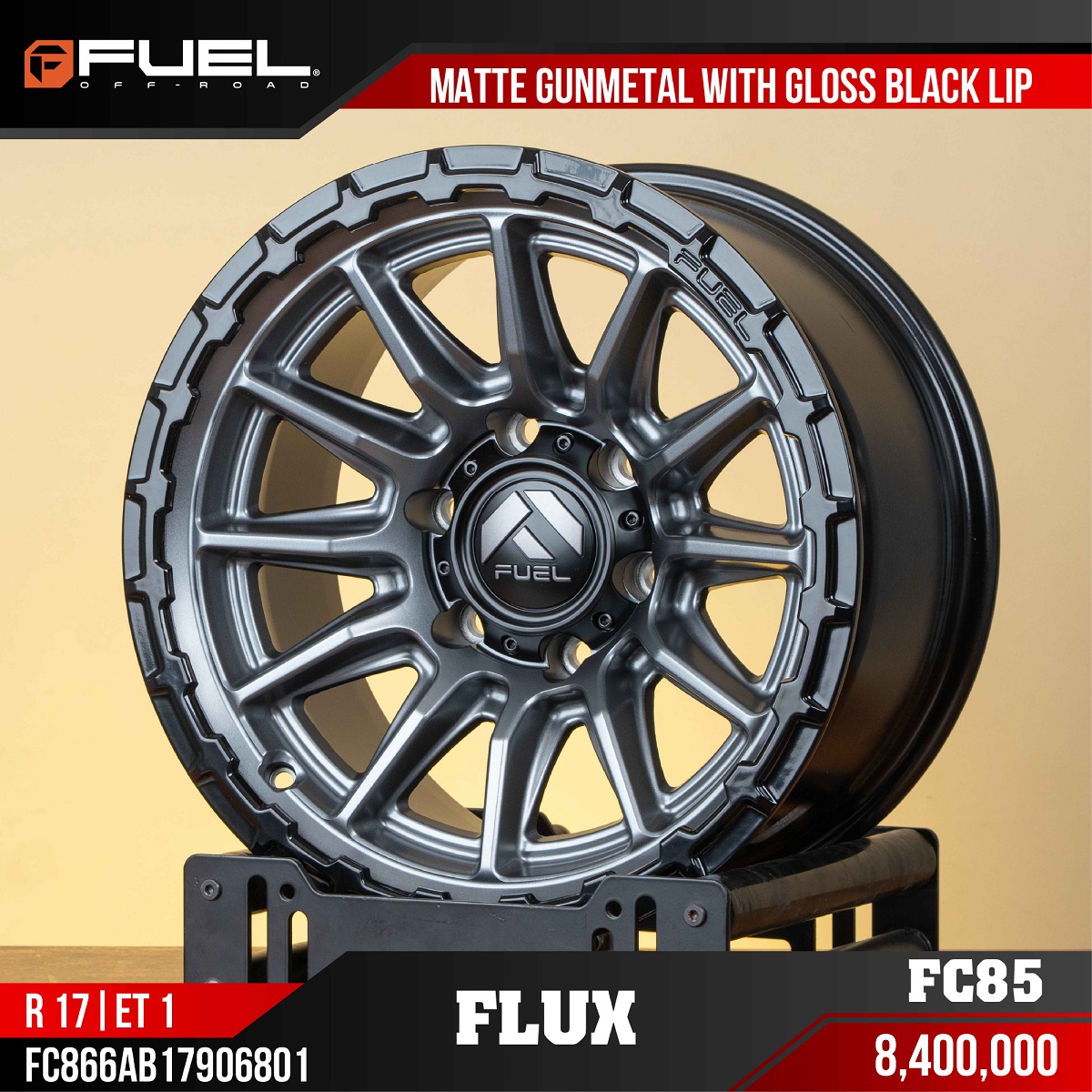 MÂM FUEL FLUX FC85 MATTE GUNMETAL GLOSS BLACK LIP 17 INCH ET1