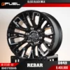 Mâm Fuel D849 Rebar Gloss Black Milled