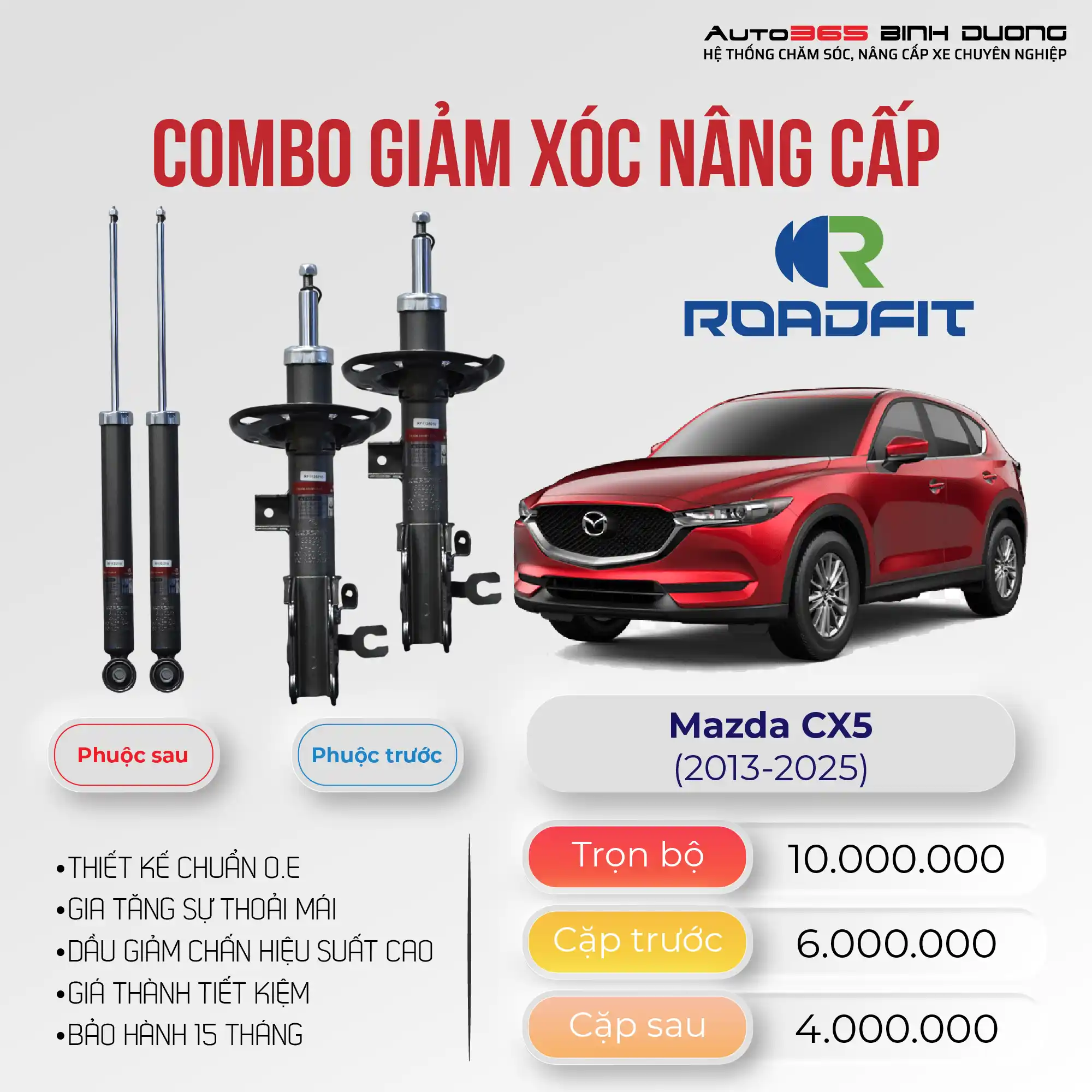 Phuộc Roadfit cho Mazda CX-5 (2013-2025)