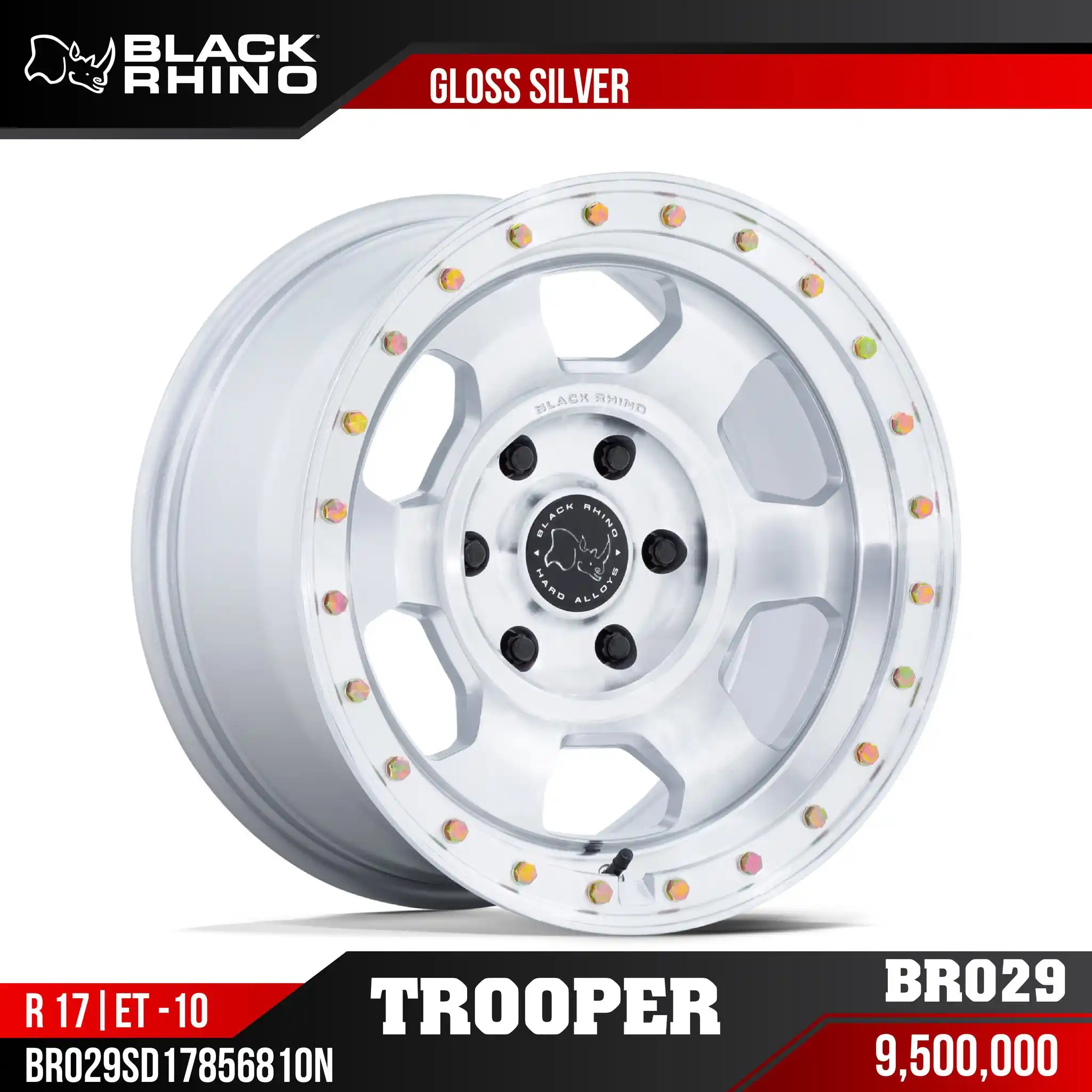 MÂM BLACK RHINO TROOPER BR029 GLOSS SILVER