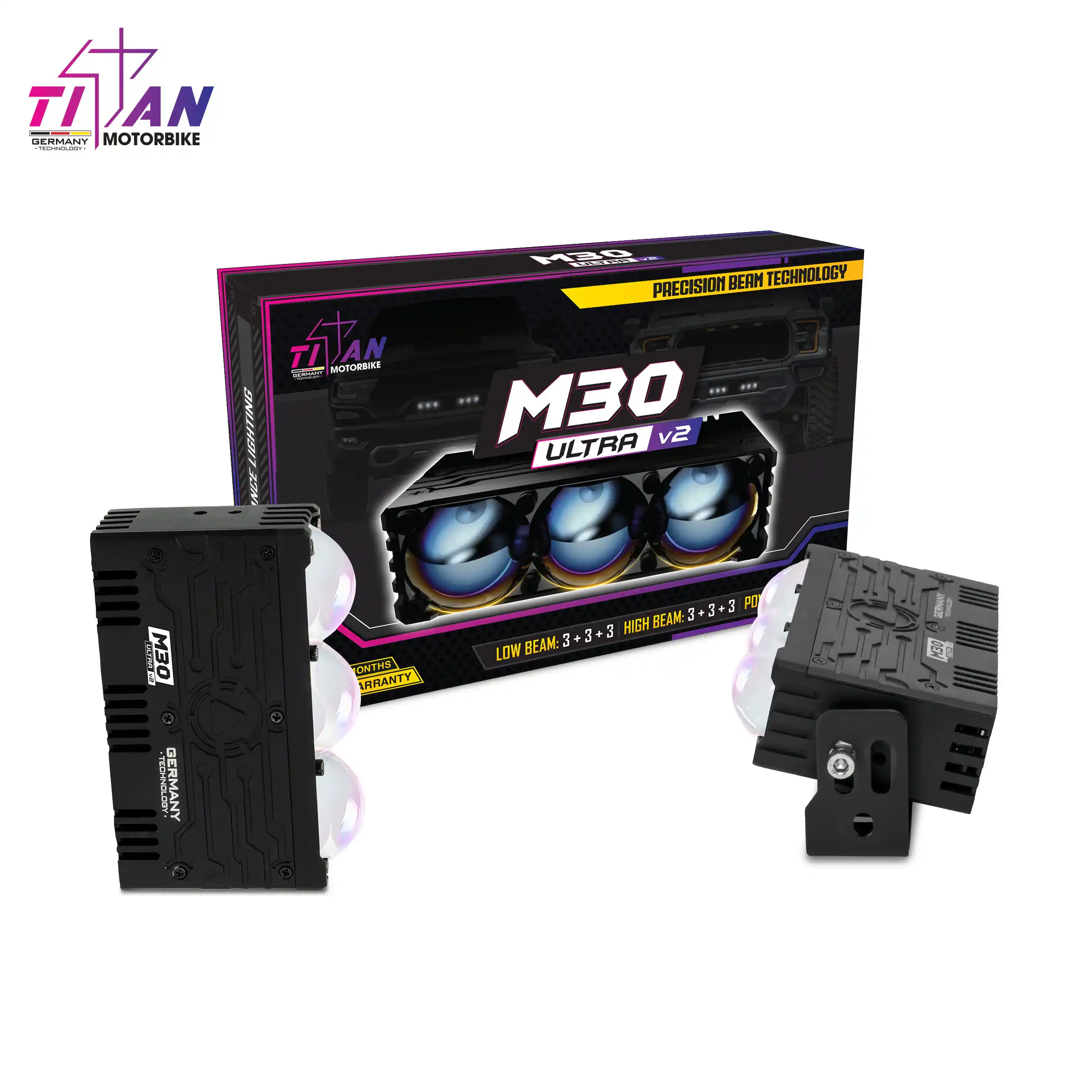 ĐÈN TRỢ SÁNG TITAN MOTO M30 ULTRA V2