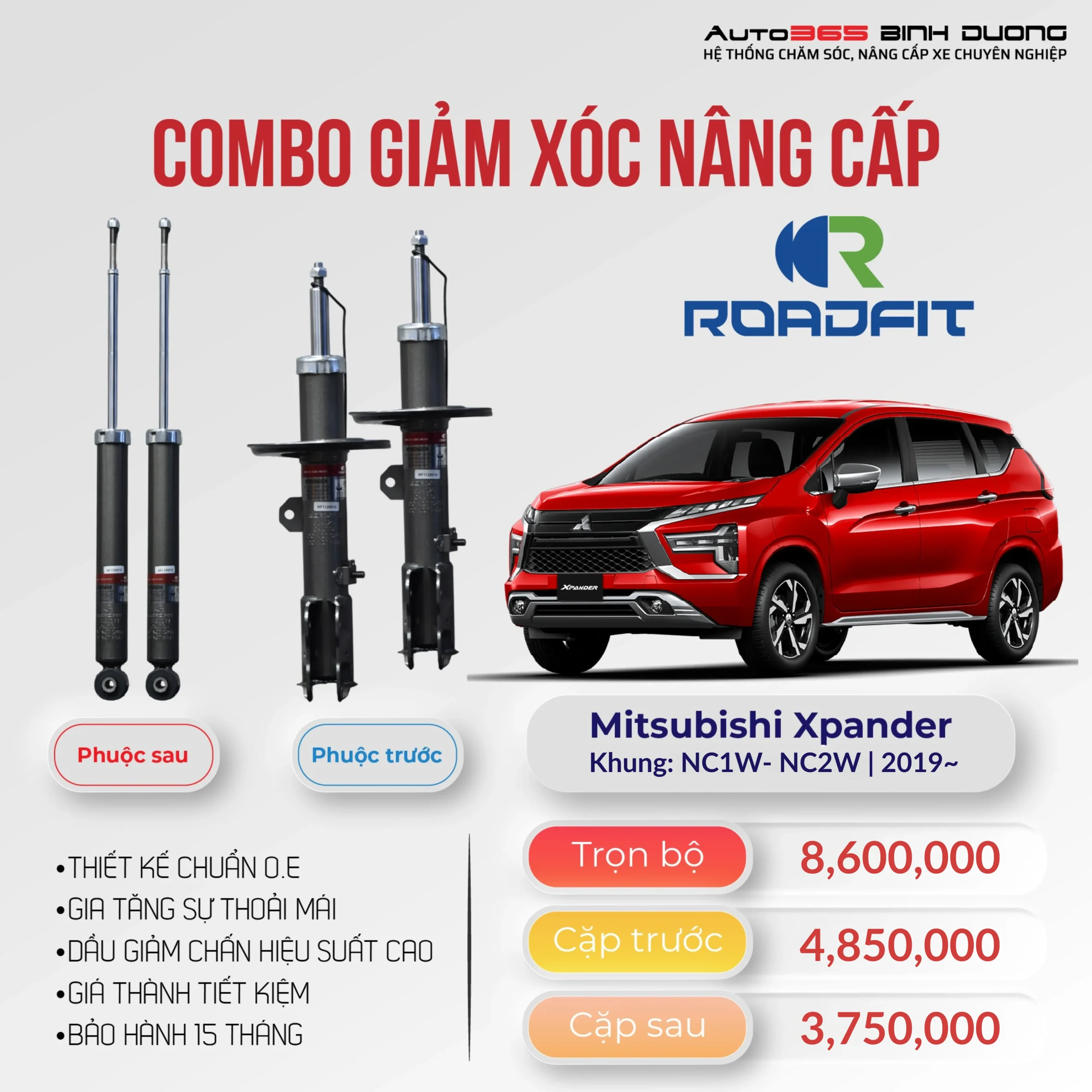 Phuộc Roadfit cho Mitsubishi Xpander
