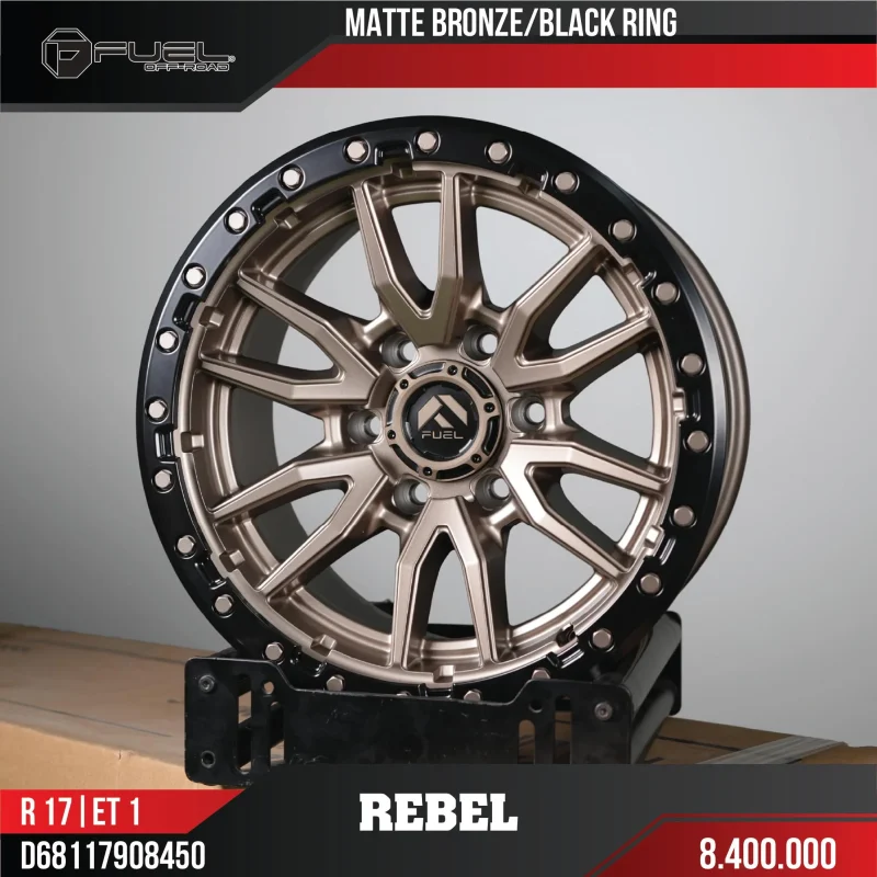 Mâm Fuel 17inch ET1 REBEL Matte Bronze