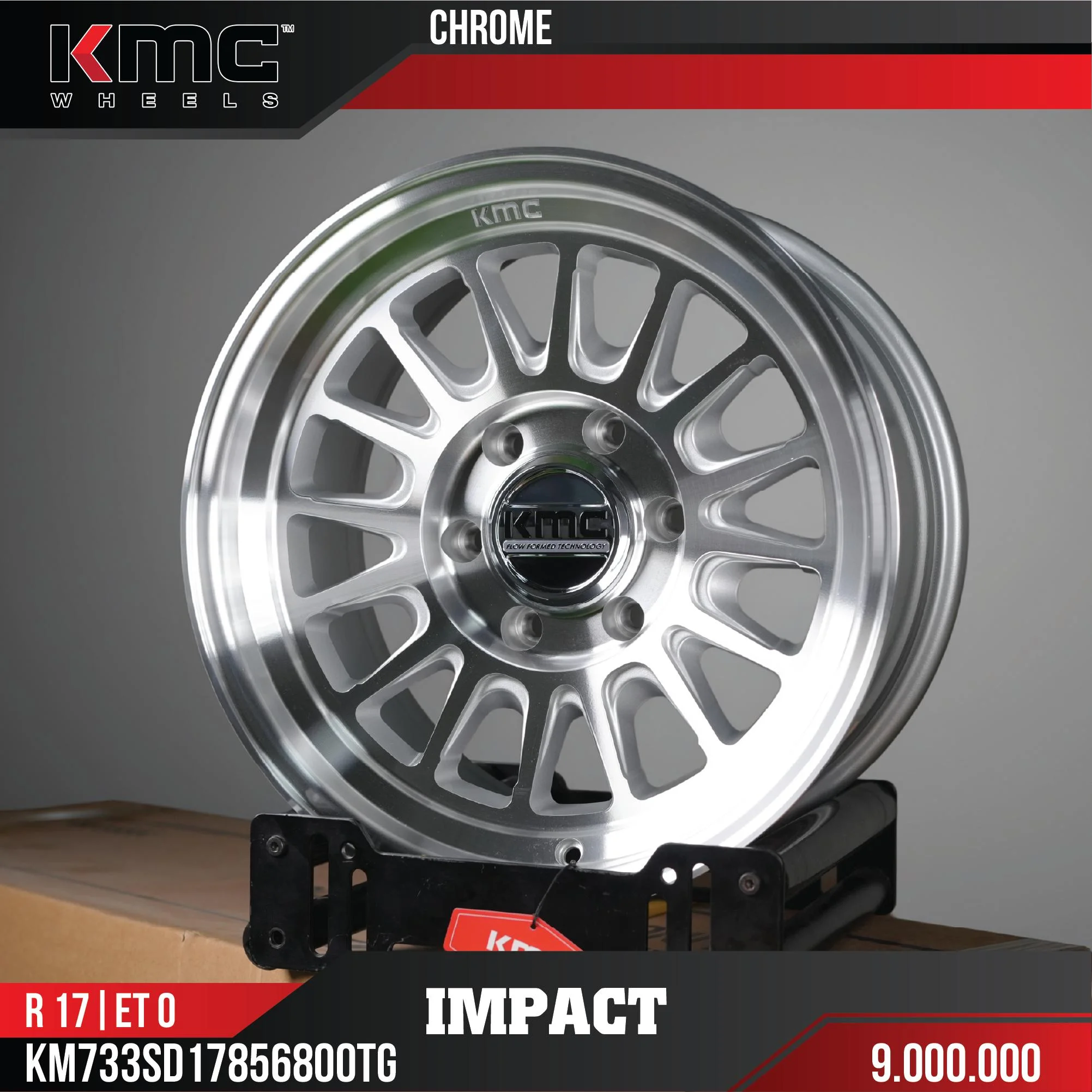 Mâm KMC 17inch ET0 IMPACT CHROME KM733SD17856800TG